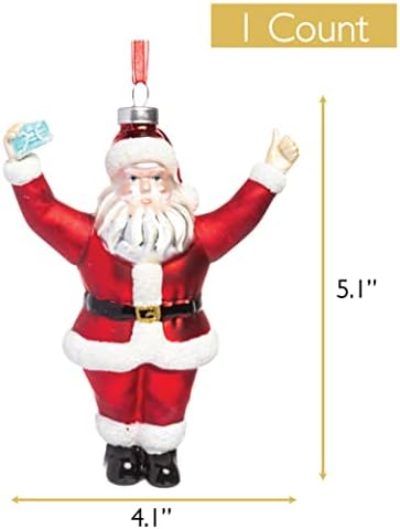 Svaki dan je božićni ukrasi od puhanja stakla Slatka ručno izrađena figurica ukras drveta, raketna Djed Božićnjaka