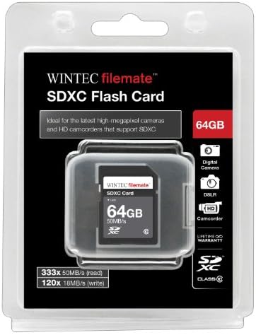 Memorijska kartica velike brzine 10 klase 10 kapaciteta 64 GB brzinom od 50 MB / s. za DSLR fotoaparate 965 do 77. Idealno za kontinuirano