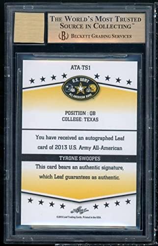 Tyrone Swoopes Rookie 2013 List Metal Nacrt Army All-American Bowl TS BGS 9.5