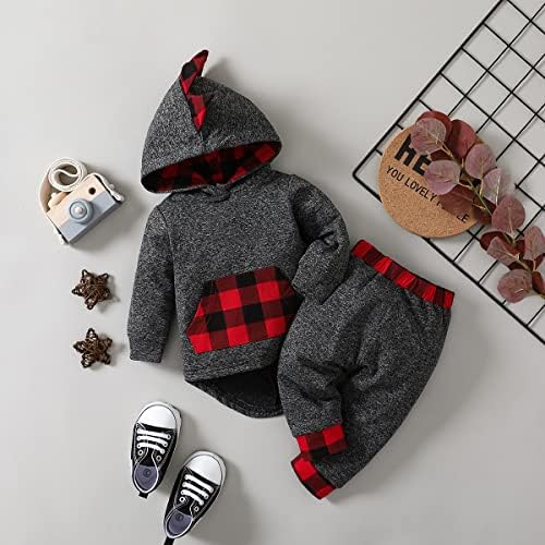 Niniday Toddler Odjeća za novorođenčad odjeća Pocket Pocket Hoodie Twieie+hlače jeseni zimski odjeli set