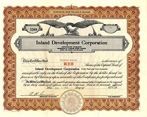 Korporacija za unutarnji razvoj-vlasnički certifikat