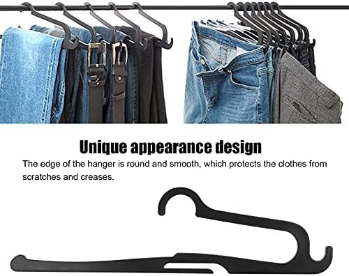Salutuy vješalice za odjeću za odjeću za odjeću, plastični nosač za hlače Vise više hlača 17.1x4.5in multifunkcionalni prijenosni kaput,