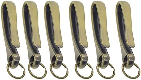 6pcs retro stil ribolovna kuka za ključeve za izradu zanatskog nosača nosača nosača nosača ključa za ključ za kućni ključ, brončana