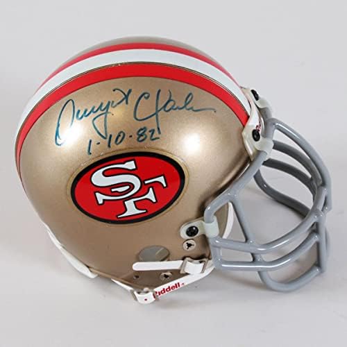 Duite Clarke i Joe Montana potpisali su mini kacigu 49 - U-U-u-NFL mini kacige s autogramima