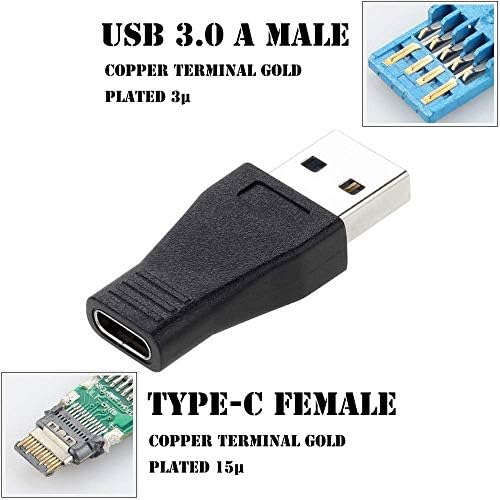 WarmStor USB C na USB adapter, ženska osoba tipa C na USB 3.0 A muški pretvarač podrške za sinkronizaciju i punjenje kompatibilno s