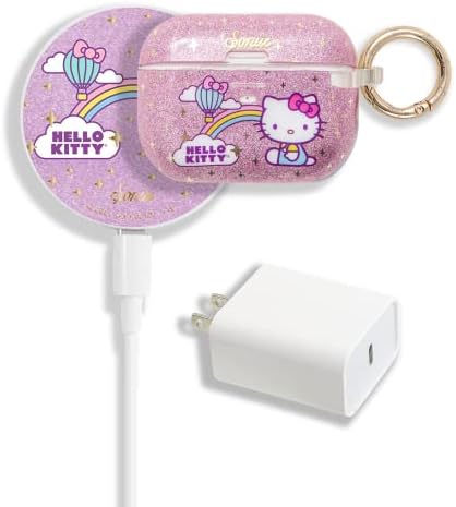 SONIX SANRIO - Rainbow Hello Kitty slučaj za AirPods Pro + Maglink Charger + USB -C adapter