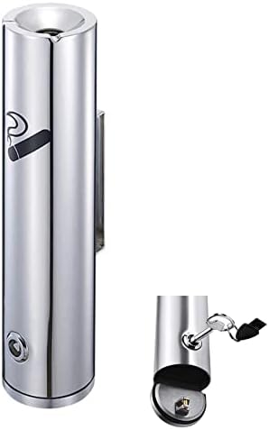 Sclics Zidni spremnik za cigarete na otvorenom, vanjski pepeljara 2L Velikog kapaciteta od nehrđajućeg čelika zidni zidni pepeljarski