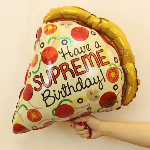 Diwuli Pizza Balloon - Pizza Rođendanski zalihe, ukras za pizzu, pizza balon na napuhavanje, balon za foliju, dječji rođendan Dječak