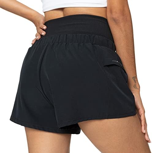 Hawind trčanje kratke hlače za žene Hight Atletic Sport hlače s brzim suhim teniskom teretanom trening s džepovima