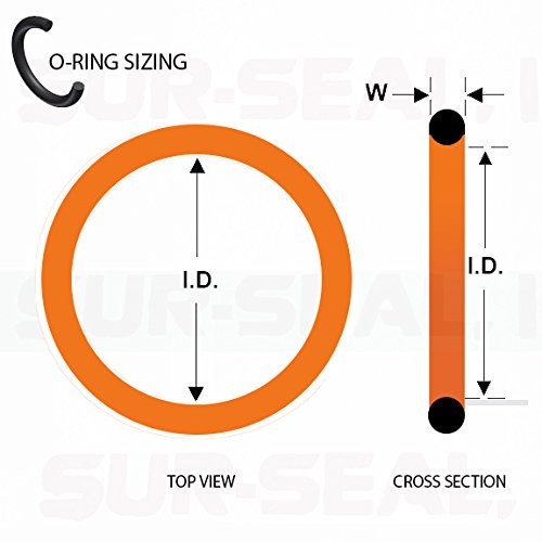 Sterling brtvljenje ORVT341X1000 vitona broj-341 Standardni O-prsten, fluoropolimer elastomer, 70 tvrdoća durometra, 3-5/8 id, 4 OD