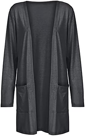 Kardigan za žene, ležerni klasični dugi rukavi klasični otvoreni prednji bluza jesen plus lagana mekanog udobnog prekrivenog kaputa