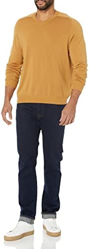 svjesni muški redovni merino vuneni džemper s V-izrezom