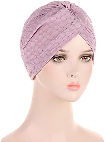 Ženski turban šešir, modni šeširi za glavu, elastična kapa s čvorovima za žene, Nabrane navlake za kosu, kape za lubanje