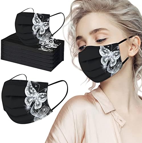 50kom jednokratna maska za lice za odrasle leptir maska za lice prozračna udobna maska za muškarce žene na otvorenom