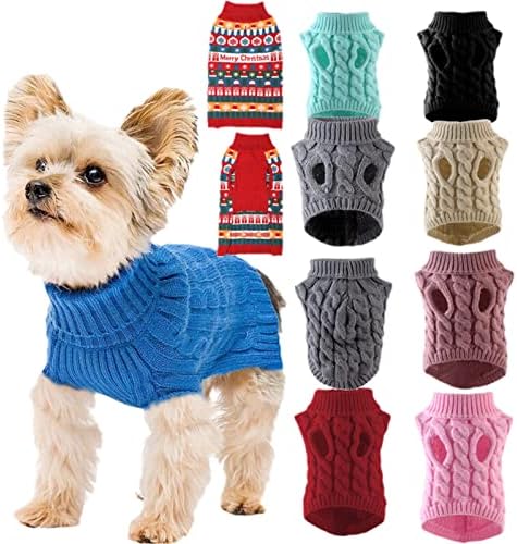 Džemperi za kućne ljubimce zimska odjeća za male pse topli džemper kaput mačja odjeća vunena mekana majica jakna 4 inča