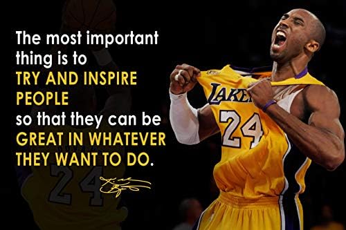 Citat plakata Kobea Brianta plakati mjeseca crne povijesti citati Los Angeles Lakersa Košarka sportski dekor treniranje zidna umjetnost