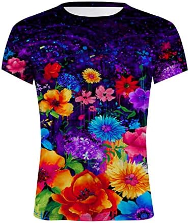 Jesen ljetna majica za žene kratki rukav 2023 odjeća za vrat grafička bluza km km km