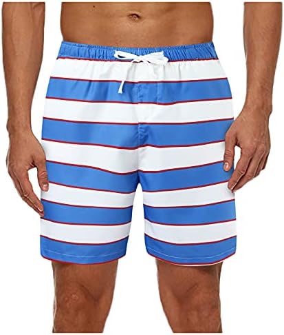 Beuu ljetni plivači za muške, Stripe patchwork atletski ploča za plivanje kratke hlače brze suhe plaže sportske kostime kratkih hlača