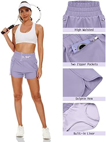 Ženske kratke hlače za trčanje s podstavom i džepovima s patentnim zatvaračem, elastične sportske kratke hlače za jogu u teretani