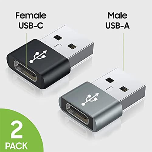 USB-C ženka na USB muški brzi adapter kompatibilan s vašim Asus ZenPad Z8s za punjač, ​​sinkronizaciju, OTG uređaje poput tipkovnice,