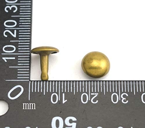 Wuuycoky brončana dvostruka kapka gljiva za zakovice metala kapica 12 mm i post 8 mm pakiranje od 40 setova