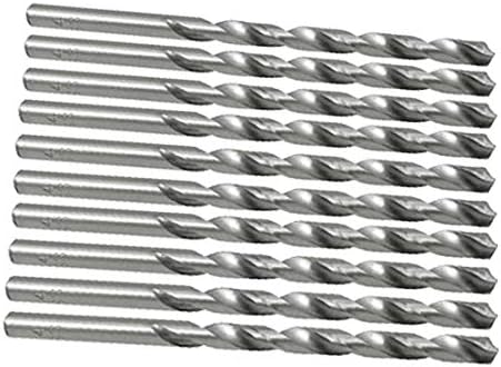 X-DREE 4,4 mm promjera ravna rupa za bušenje HSS Twist Sprial Bušilice za bušenje 10 pcs (Brocas Sprial Sprial Twist HSS de 4,4 mm
