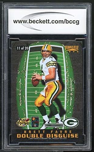 Kerry Collins Brett Favre Card 1996 Pinnacle Double Shoose 11 BGS BCCG 10