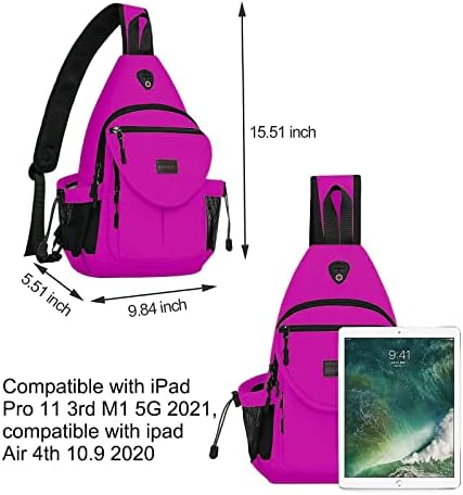 Ruksak Sling-AB, platnena planinarska torba-ruksak preko ramena s džepom protiv krađe