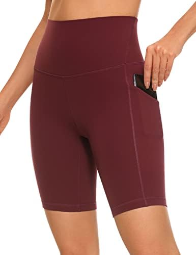 CRZ Yoga Womens Butterluxe biciklističke kratke hlače s džepovima 3 '' / 5 '' ' / 8' ' - Atletska joga s odbojkom s visokim strukom