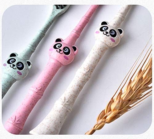 Crtić panda 10pcs Postavite pšeničnu slamnu ručicu četkice za zube meke bambusove vlaknaste ručne četkice za zube pjenušave zube za