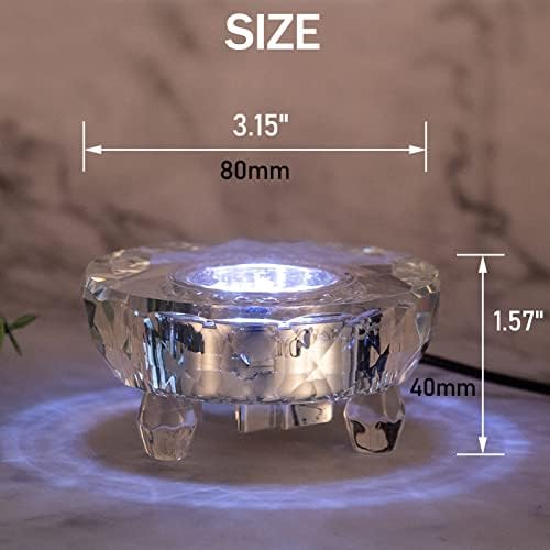 Erwei kristalni zaslon stalak LED svjetlosna baza za staklenu umjetnost višebojna osvijetljena baza prikazuje stalak za 3D kristalnu