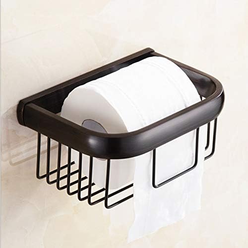 & Potpuno bakreni crni Vintage držač papirnatih ručnika za kupaonicu držač toaletnog papira stalak za košaru za ručni papir