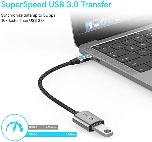 TEK STYZ USB-C USB 3.0 adapter kompatibilan s vašim Vivo X80 Pro OTT Type-C/PD muški USB 3.0 ženski pretvarač.