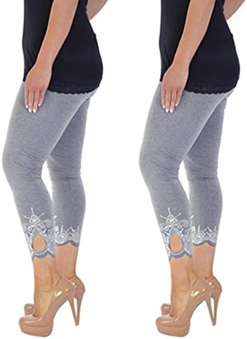 Čipkaste gamaše za žene Capri Jean gamašci visoki struk joga hlače rastezaljke zatezane hlače ljetne obrezane hlače plus veličina