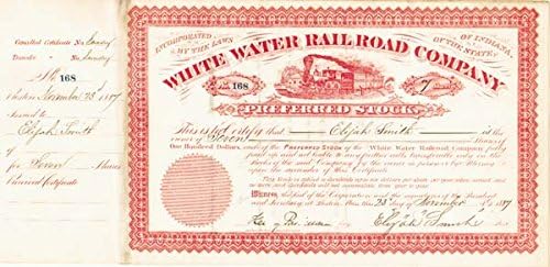 Dionice bijele vodene željeznice izdao / dvaput potpisao Elijah Smith