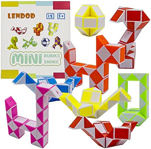 LENDOD 12 pakiranja 24 blokova Mini Fidget Snake Cube Mini Twist Class Cubes Magic Speed ​​Cures Toy for Kids Party Bag Punileri, zalihe