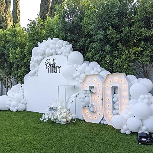 Besplatna dostava bijelih balona od lateksa - bijeli baloni za zabave 139 različitih veličina 5/10/12/18 inča, Set vijenaca od bijelog