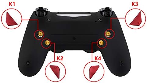 Scarlet crvena zamjenska redizajnirana leđa gumba K1 K2 K3 K4 za PS4 za ekstremiranje kontrolera zore remap komplet
