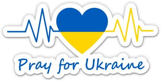 Moli za Ukrajinsku naljepnicu srca - naljepnica prijenosnog računala 5 - vodootporni vinil za automobil, telefon, boca s vodom - volim