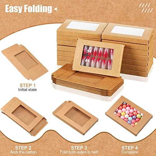 30 komada mini kraft papirnati okvir s kutijama za pakiranje sapuna za prozor Preporuke kutije za pakiranje poslastica za domaći sapun