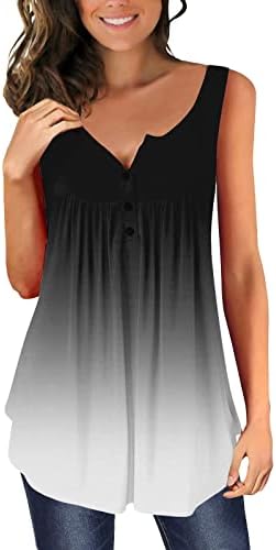 Bluze Plus Size za žene, majica s ovratnikom na kopčanje bez rukava, radni vrhovi u boji kravate Plus Size za žene, odjeveni