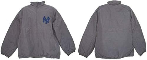 New York Yankees muške veličine X -LORNGE XL FULL ZIP jakne prednje džepove - siva