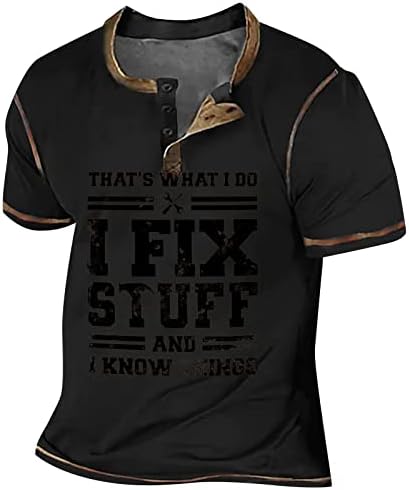 Dudubaby sretna košulja Pokloni za muške muške majice grafički tekst 3D Printing Street casual kratki rukav