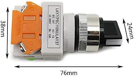 WTUKMO LAY7 LAY37 Y090 22 mm selektor rotacijskog prekidača Gumb 4 Vijni terminali 2 način male veličine 2 Pozicija UN/OFF PUSH TUMP