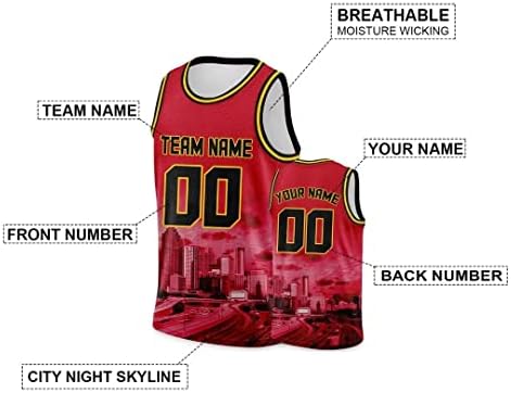 Prilagođeni košarkaški Jersey Mode City Night Jersey Personalizirani nazvani/tiskani naziv tima Broj Sportski dres za muškarce/mlade
