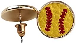 Retro sportska lopta kožne viseće naušnice bejzbol košarka nogomet odbojka oblik naušnice za žene djevojke Nakit